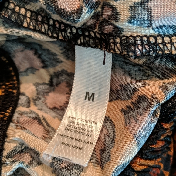 Animal print lace trim sleep pants size M - Picture 3 of 3